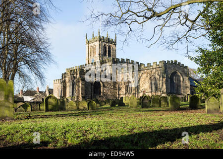 St Mary's C of E Church and Graveyard, Newgate Barnard Castle Teesdale County Durham UK Stock Photo