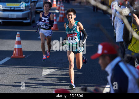 Kanagawa, Japan. 2nd Jan, 2015. Kazuki Tamura (Aoyama Gakuin univ) Athletics : The 91st Hakone Ekiden Race in Kanagawa, Japan . © AFLO SPORT/Alamy Live News Stock Photo