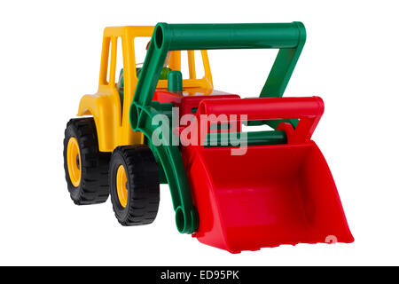 Toy tractor isolated on a white background Stock Photo