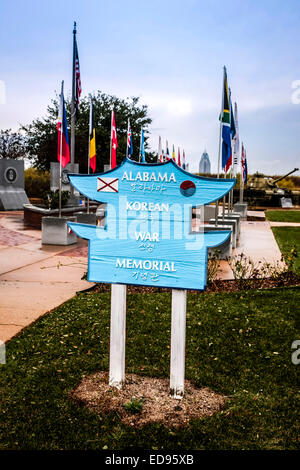 The Alabama Korea Veterans War Memorial at the USS Alabama Memorial Park in Mobile Stock Photo