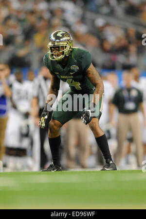 January 01, 2015: Baylor Bears cornerback Xavien Howard #4 in the Goodyear Cotton Bowl Classic NCAA Football game between the Michigan State Spartans and the Baylor Bears at AT&T Stadium in Arlington, TX Michigan defeated Baylor 42-41 Stock Photo