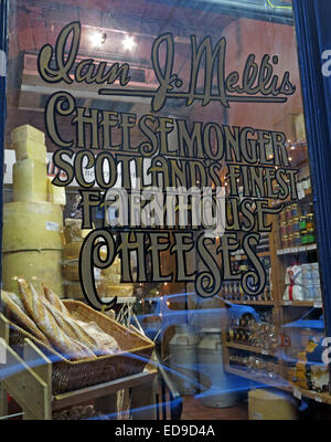 Mellis Cheesemonger Victoria St, Edinburgh, Scotland, UK Stock Photo