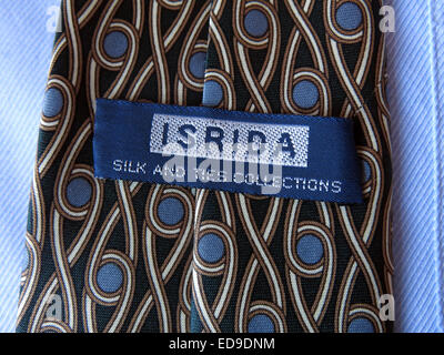 Interesting vintage Isrida collections tie, male neckware in silk Stock Photo