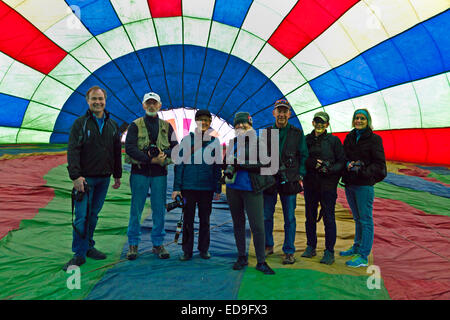 BALLOON RIDES are offered by Coyote Adventures in SAN MIGUEL DE ALLENDE, MEXICO Stock Photo