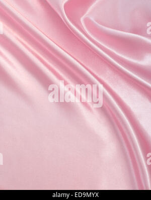 Smooth elegant pink silk can use as background Stock Photo