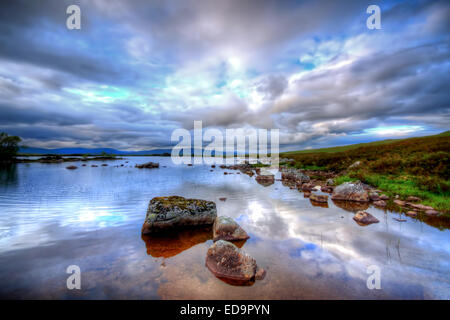 Lochan nah Achlaise on Rannoch Moor in the Highlands of Scotland Stock Photo
