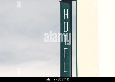Hotel Sign On Building Facade