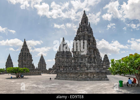 Prambanan, a 9th-century Hindu temple near Yogyakarta in central Java, Indonesia. Stock Photo