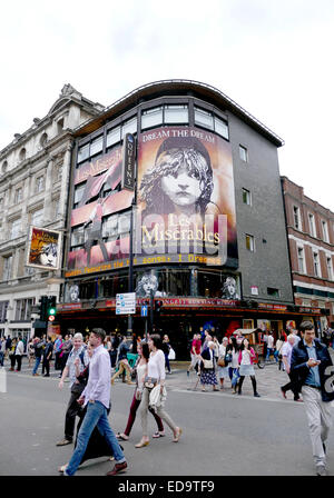 Les Miserables at the Queen's Theatre, London, Britain 2014. The World's longest running musical. Stock Photo