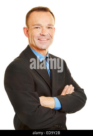 Head shot of a smiling attractive business man Stock Photo