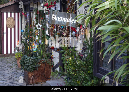 Weihnachtsmarkt im Nürnberger Handwerkerhof, Nürnberg, Mittelfranken, Bayern, Deutschland, Europa Stock Photo