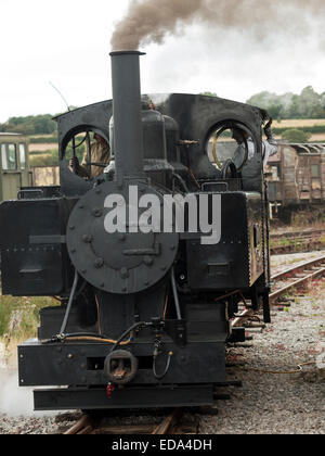 Baldwin vintage steam locomotive on the Golden Valley Light Railway, near ripley, Derbyshire, UK Stock Photo