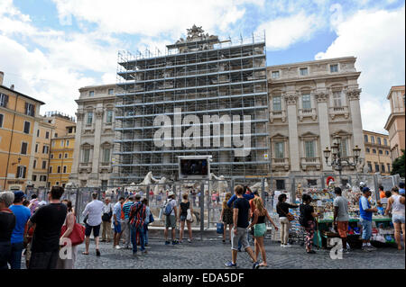 The Trevi water fountain under restoration, Rome, Italy. Stock Photo