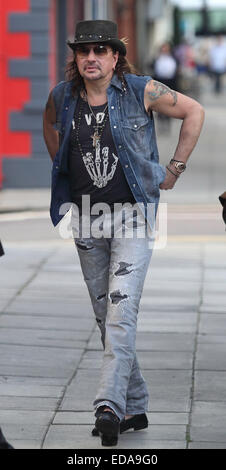 Richie Sambora and Orianthi arrive for their concert at the Ulster Hall  Featuring: Richie Sambora Where: Belfast N Ireland, United Kingdom When: 01 Jul 2014 Stock Photo