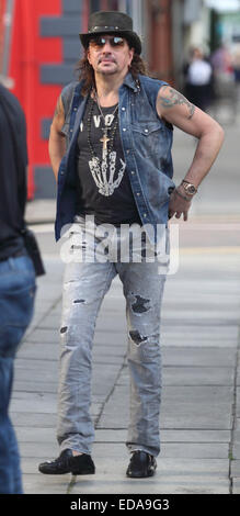 Richie Sambora and Orianthi arrive for their concert at the Ulster Hall  Featuring: Richie Sambora Where: Belfast N Ireland, United Kingdom When: 01 Jul 2014 Stock Photo