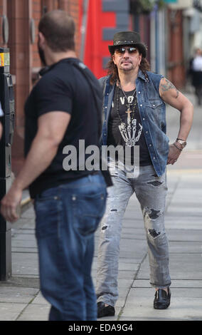 Richie Sambora and Orianthi arrive for their concert at the Ulster Hall  Featuring: Richie Sambora Where: Belfast N Ireland, United Kingdom When: 01 Jul 2014 Stock Photo