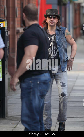 Richie Sambora and Orianthi arrive for their concert at the Ulster Hall  Featuring: Richie Sambora Where: Belfast N Ireland, United Kingdom When: 01 Jul 2014 Stock Photo