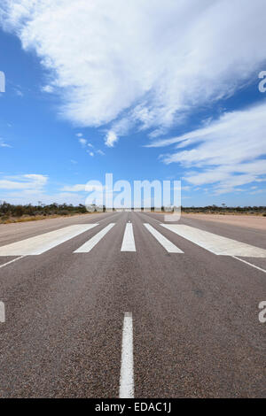 Royal Flying Doctor Service Emergency Roadstrip, South Australia, between Coober Pedy and Port Augusta Stock Photo
