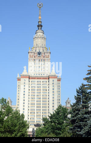 The building of Lomonosov Moscow State University Stock Photo