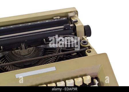 Old Typewriter, isolated on white background Stock Photo
