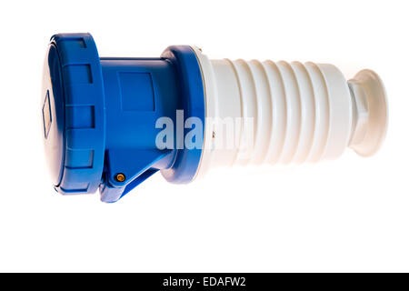 industrial socket 16 ampere with protection cup Stock Photo