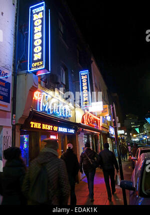 Indian restaurants in Brick Lane, London Stock Photo