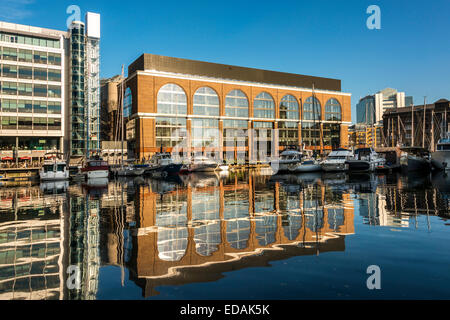 Commodity Quay in St Katharine docks East London is a warehouse redeveloped as offices. Stock Photo