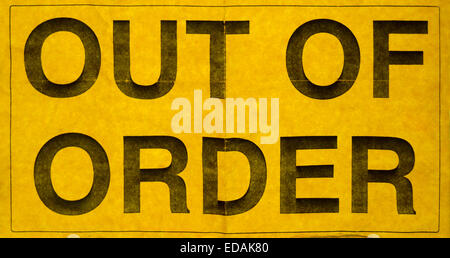 Out Of Order Sign Stock Photo
