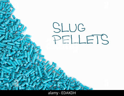 Slug and  snail killer pellets on white. Stock Photo