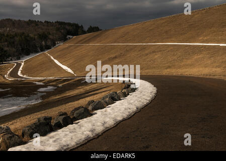 Quabbin Boats in Winter, Quabbin Reservoir Stock Photo