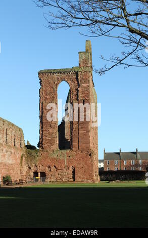 Exterior of Arbroath Abbey Angus Scotland  January 2014 Stock Photo