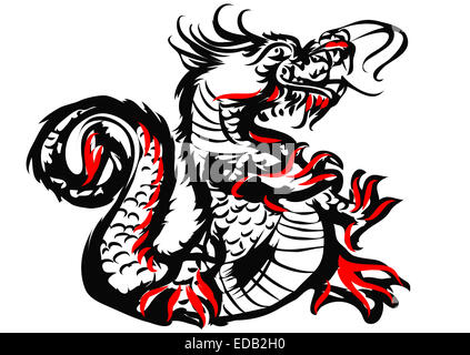 china dragon drawing Stock Photo