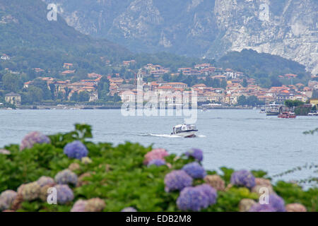 Lake Maggiore seen from a boat Stock Photo - Alamy