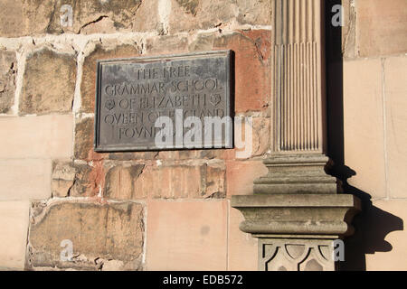 Free Grammar School of Elizabeth Queen of England founded 1585 in Ashbourne Stock Photo