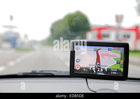 navigation system (TOMTOM 25) in a car Stock Photo