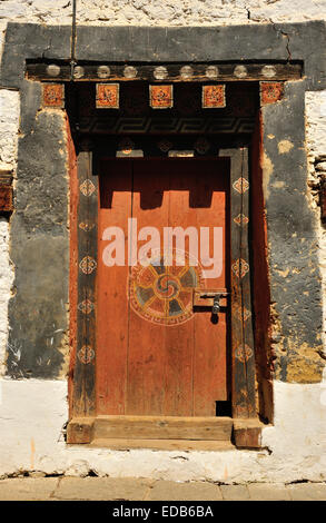 Door, Trongsa Dzong, Bhutan Stock Photo