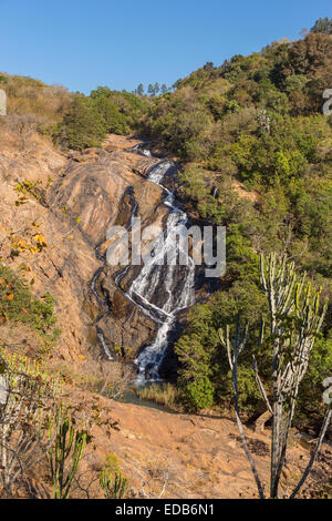 HHOHHO, SWAZILAND, AFRICA - Phophonyane Nature Reserve waterfall. Stock Photo