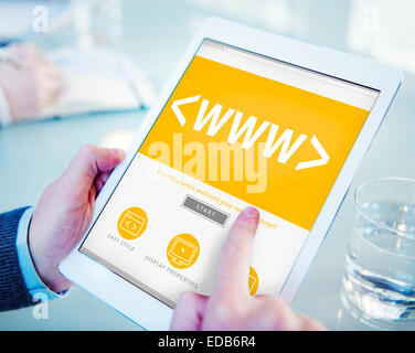 Digital Online World Wide Web Office Working Concept Stock Photo
