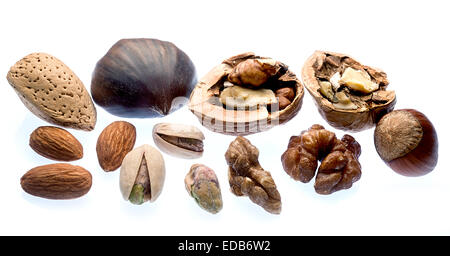 mixed nuts Stock Photo