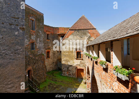 Courtyard, Burg Güssing castle, Southern Burgenland, Burgenland, Austria Stock Photo