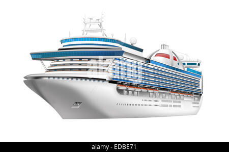 Cruise ship, luxury liner, illustration Stock Photo