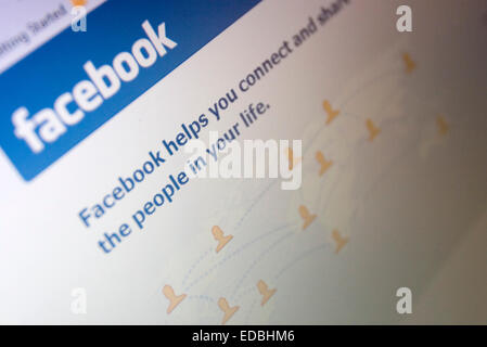 Illustrative image of the Facebook website. Stock Photo