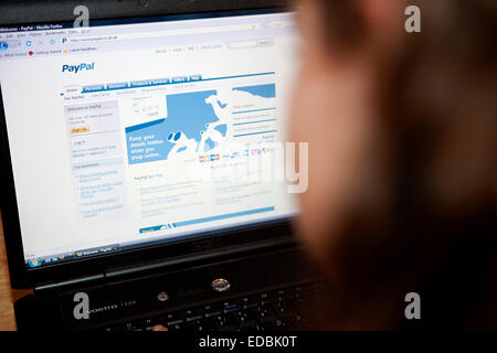 Illustrative image of the PayPal website. Stock Photo