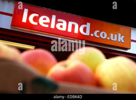 Picture shows: An Iceland store in Central London. Stock Photo