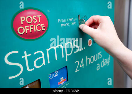 Illustrative image of a Royal Mail Stamp machine. Stock Photo