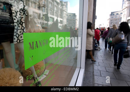 External photograph of the Mango store on Oxford Street, London Stock Photo