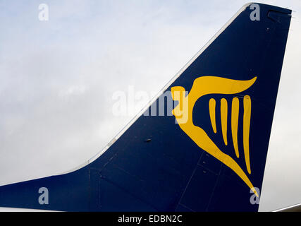 A Ryanair Plane at Knock Airport, West Ireland Stock Photo