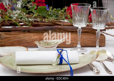 table set-up Stock Photo