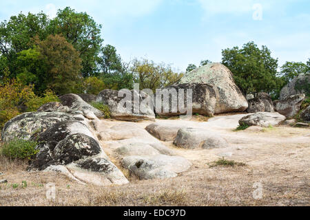 Beglik Tash - Thracian rock sanctuary situated on the southern Black Sea coast of Bulgaria Stock Photo