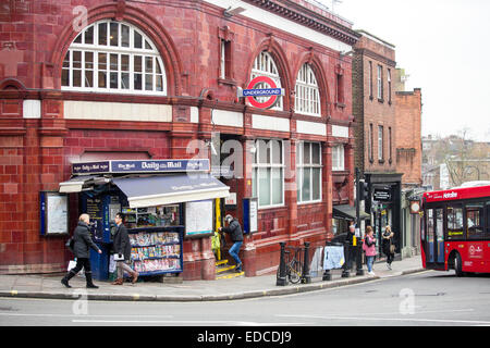 Hampstead tube station underground high street Stock Photo